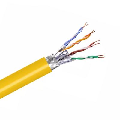Solid Copper SFTP CAT 8 LSZH Yellow Jacket For Industrial Networks