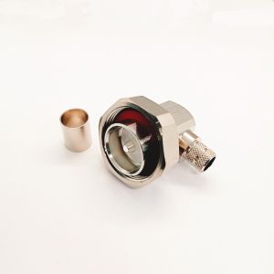 RF Connector 7/16-C-KF-7 DIN 4 Holes Female Flange 24.7*24.7Mount Crimp Type For LMR400 Cable
