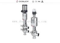 SS316L Pneumatique en acier inoxydable 2 voies soupape de siège de déviation avec tête de commande