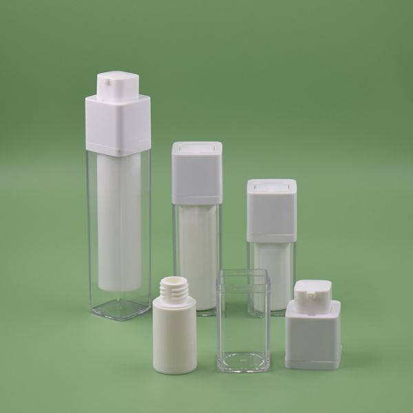 Hot Sale 15ml 30ml 50ml Double-layer Airless Pump Bottle for Personal Care Wholesale Factory High Quality for Shampoo