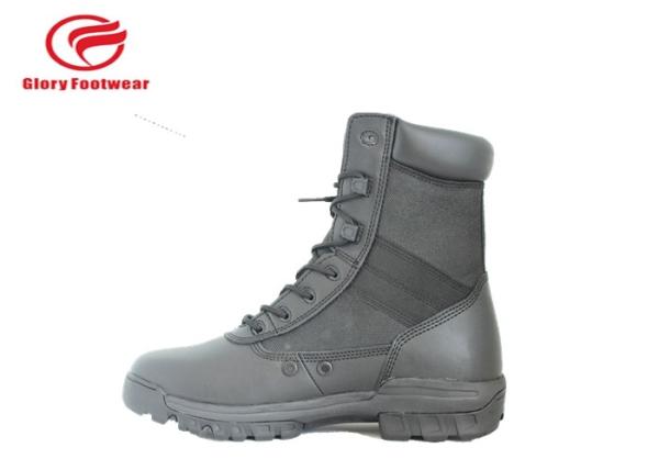Stitching S1 / S1P Standard Leather Military Boots , Black Desert Tactical Boots For Men