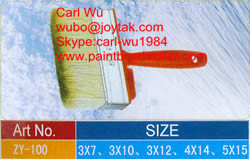 Natural bristle Chinese bristle synthetic mix shed fence ceiling wall paint brush wood plastic handle 3 inch WB-025
