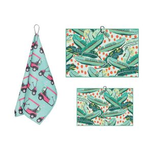 Rectangle Personalized Printing with Customized Logo Waffle Golf Towel