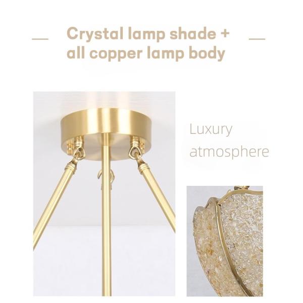 All Copper Crystal Chandelier Living Room Bedroom Study Hotel Room Homestand  Watermelon Light