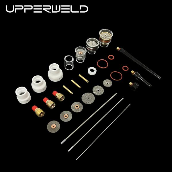 Welding Torch Accessories 48PCS Clear Nozzle Spare Parts Include Collet Upperweld