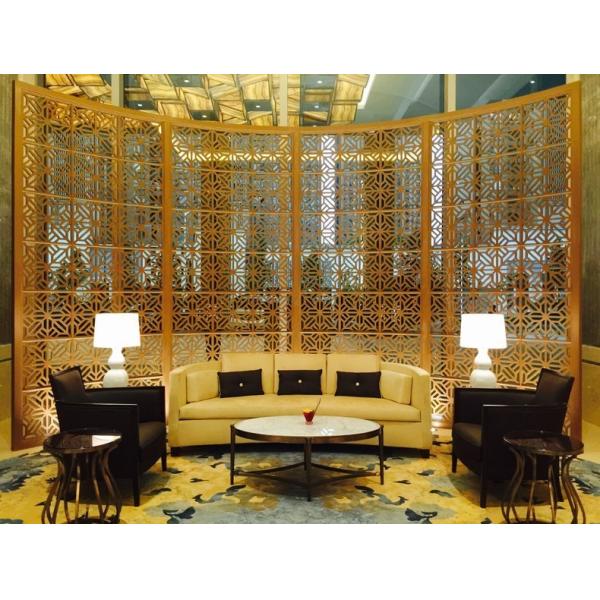 Stainless Steel Metal Laser Cutting Screen For Luxury Hotel Lobby