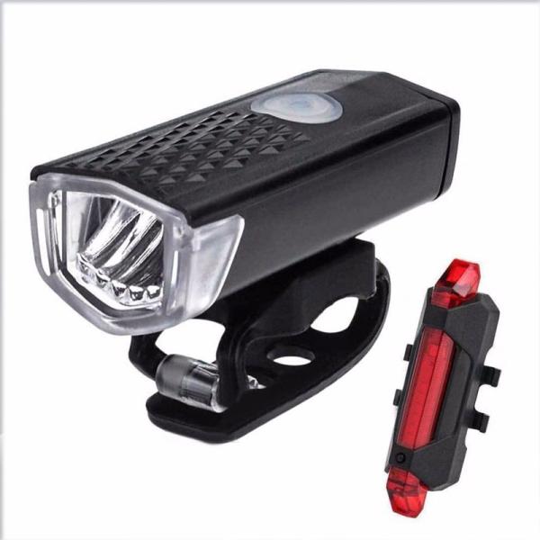 Front Light Back Light USB LED Rechargeable Bike Bicycle Light Set for Mountain Cycle