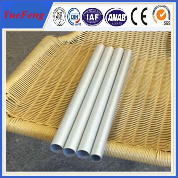 Diameter 20mm round tube anodizing matt silver, aluminium pipes tubes for chairs' legs