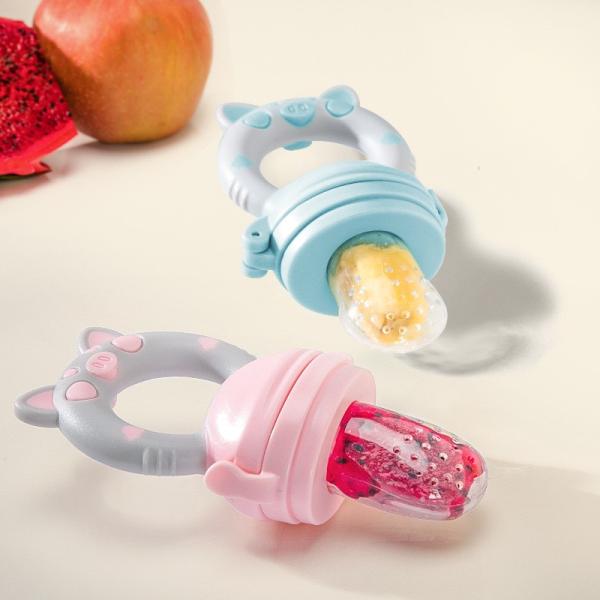 Food Grade Soft Customized Baby Feeding Silicone Pacifier  		Baby Fruit Food Feeder Pacifier