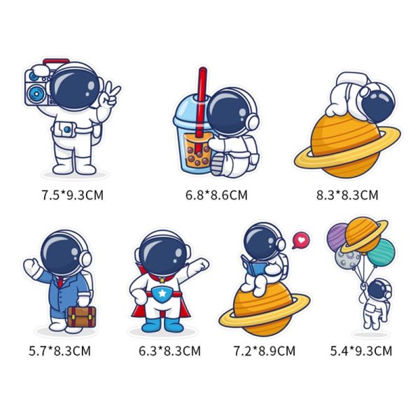 OEM Rocket Moon Planet Kiss Cut Stickers Astronaut Car Decal