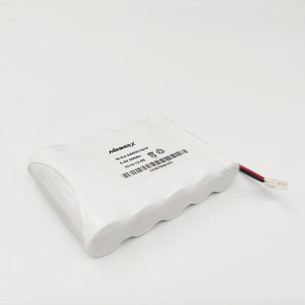 High Temperature Ni-Cd Battery Pack 6V 600mAh Charge & Discharge Temperature -20℃~+70℃