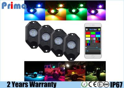 RGB LED Rock Light Kits with Phone App Control Multicolor Neon Lights Under Off Road Truck SUV ATV