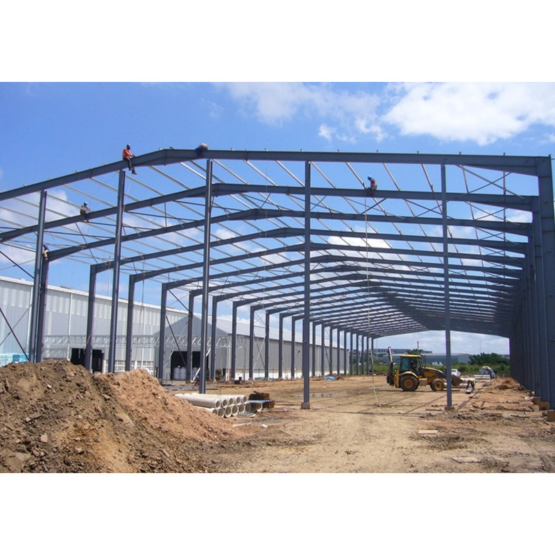 Galvanized Industrial Prefab Metal Warehouses Steel Frame Construction Fully Customizable