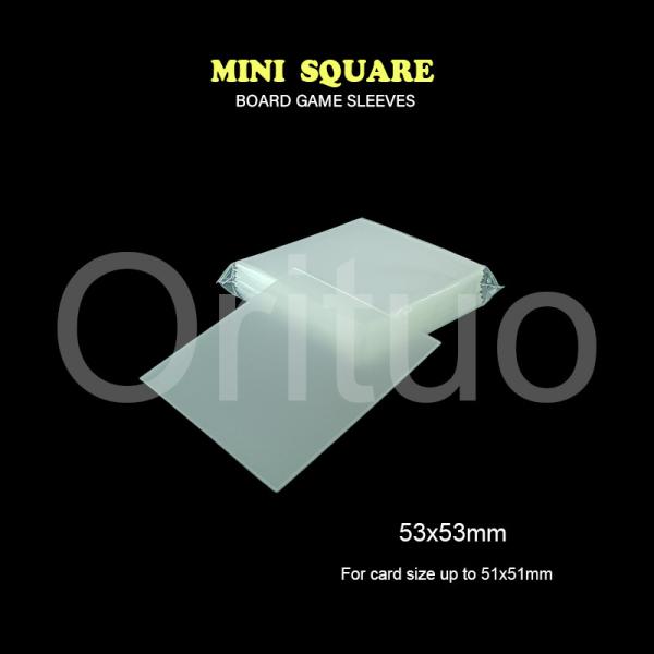 Mangas de cartão transparente fosco dupla Gamegenic Mini Square 53x53mm