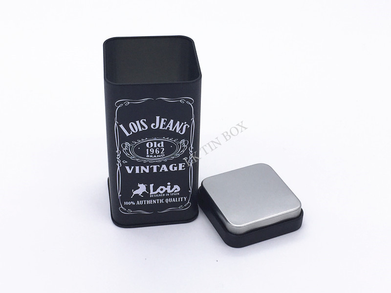 65x65x140Hmm Custom Printed Square Tin Box With Plug Lid For Clothes Packing