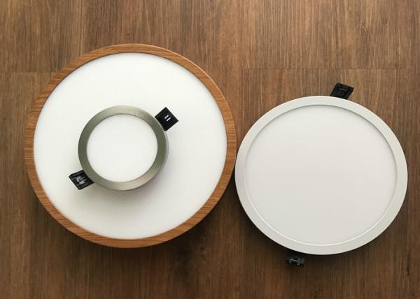 12 Watt 18 Watt Dimmable LED Round Panel Light Epistar SMD 2835 90LM/W IP20 Wood Color