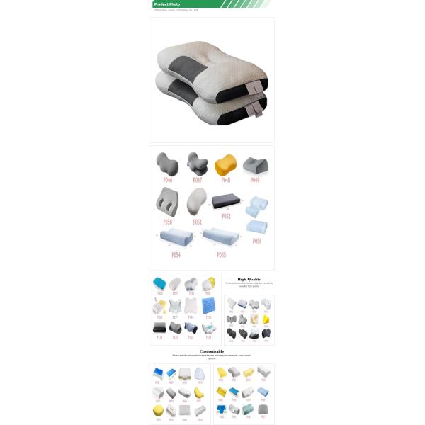 Super Comfort Hypoallergenic Memory Foam Square Neck Massager Pillow with Custom Logo