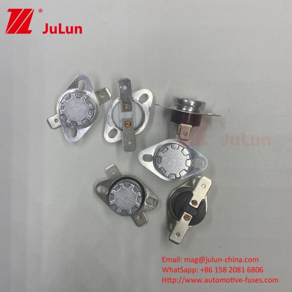 KSD Pin Type Metal Expansion Manual Reset KSD301 Bimetal Thermostat , Electric Appliances Thermal Cutoff Fuse