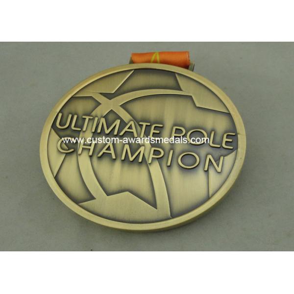 Die Casting Pole Dance Zinc Alloy Medal Award Medallions Antique Gold 100 Mm