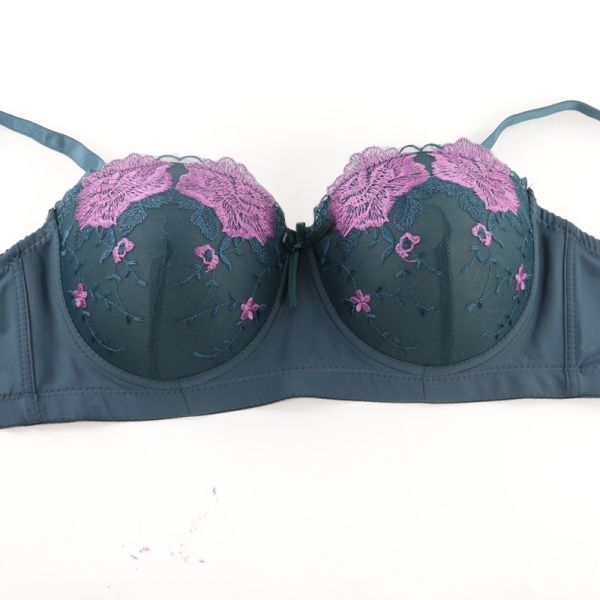 Women Embroidery Lace Bra Luxury Quality Convertible Straps 1/2 Cup Sexy Lingerie Lace Bra Wholesale Women