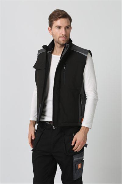 OEM Breathable Water Repellent Clothing , 350gsm Black Winter Vest Mens