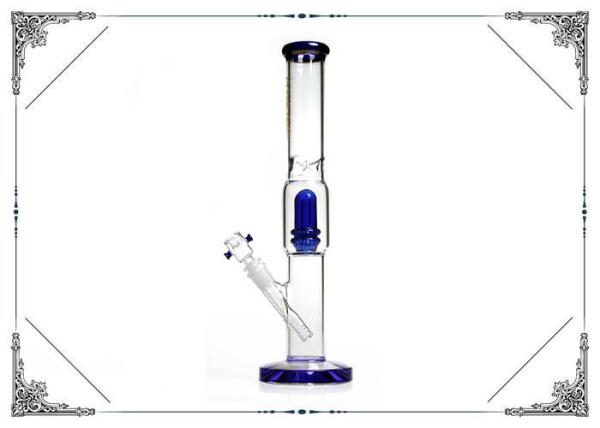 Showerhead Perc Smoking Glass Water Pipe Phoenix Star Straight Tube Green Blue Bong