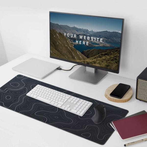 Black White Marble Desk Mat Smooth Surface Gaming Mouse Pad for Computer Accessories