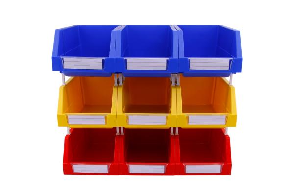 128x222x59mm Internal Size Industrial Plastic Shelf Bin for Easy Storage Solutions