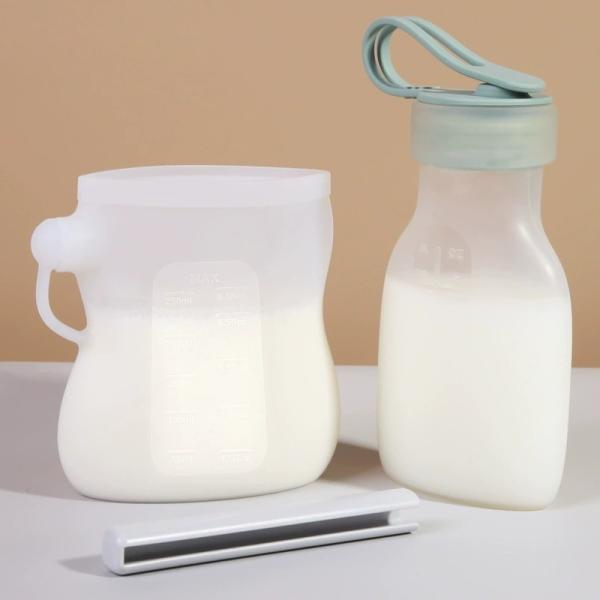 Premium Food-Grade Silicone Breast Milk Storage Bags – Reusable, Leak-Proof, Heat Resistant From -40°C To 230°C, Microwave & Freezer Safe, BPA-Free，Easy To Clean, Perfect For Modern Moms