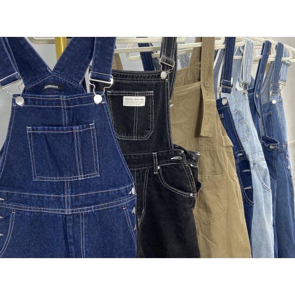 Fashionable Used Summer Clothing Second Hand Denim Overalls For Men Women