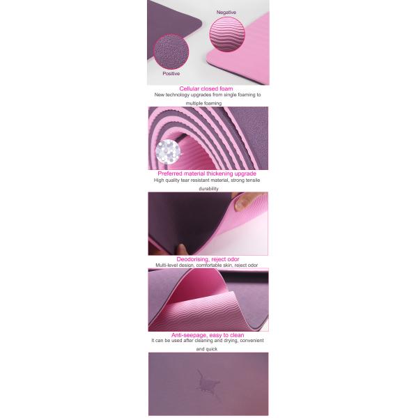 1730MM 3MM Non Toxic Pilates Body Fit Yoga Mat Gym 2.04KG Anti Slip Exercise