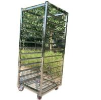 Chariot à plateaux en acier inoxydable à 12 niveaux pour déplacer des objets lourds