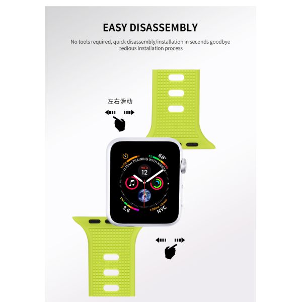 Solid Color Silicone Strap For Smartwatches | OEM/ODM - China Wholesaler SHX