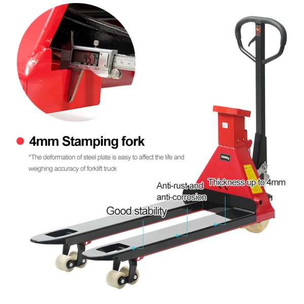 SINOLIFT BFW Series Capacity 2000~3000Kg Scale Hand Pallet Truck Scale Pallet Jack With Painting Weighing Scale