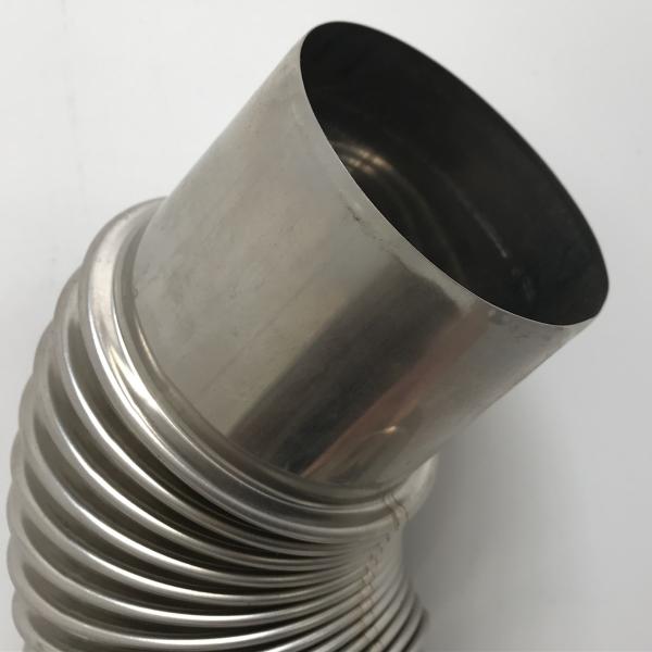 SUS430 Pellet Stove Chimney Bendable Elbow With Locking Band Connection