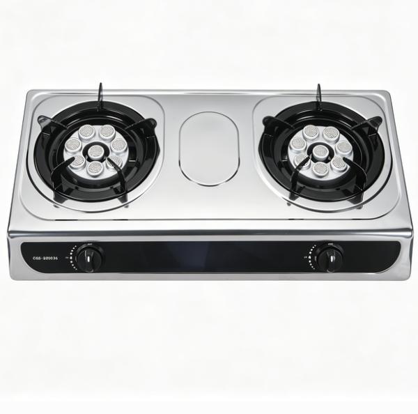 Portable 2 Burner Gas Stove Stainless Steel ODM OEM Class Household Factory