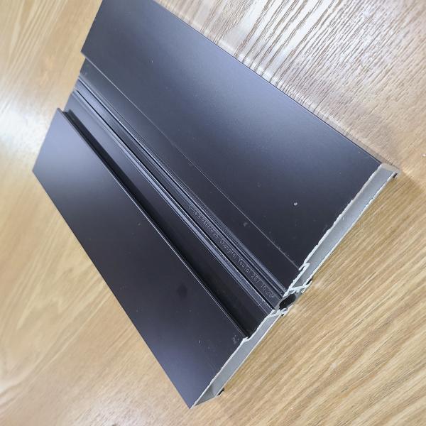 2.0mm Thickness 6005 Window Aluminum Profile Black Powder Coated Surface