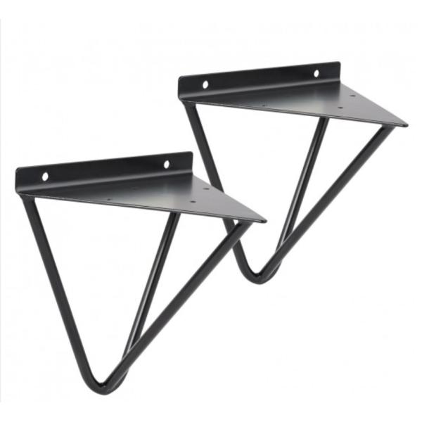 Стамповая штыковочная изгибающая тяжелая черная угловая стойка для минималистского домашнего декора