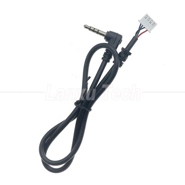 OEM Customization 90 Degree Angle 4 poles 3.5mm TRRS Audio Stereo Jack to JST XH PH SH VH MX Connector Cable