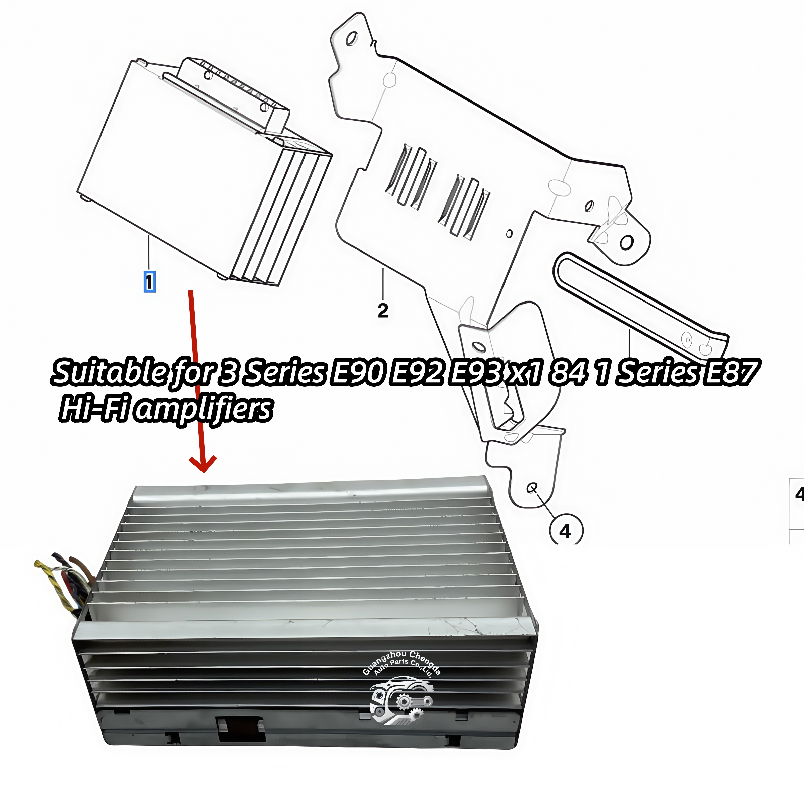 Suitable for BMW 3 Series E90 E92 E93 X1 E84 Automotive Amplifier Audio System OEM 65129198762 Hi-Fi Amplifier