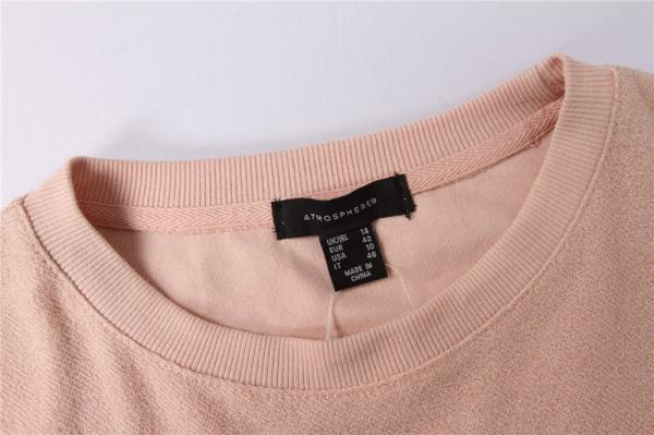 Love Print Women's Sweatshirts No Hood Ladies Cropped Jumper 65% Polyester 35% Cotton