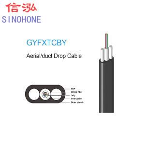 Black / White Indoor Fiber Optic Cable , Dual Core Fiber Optic Cable Low Smoke