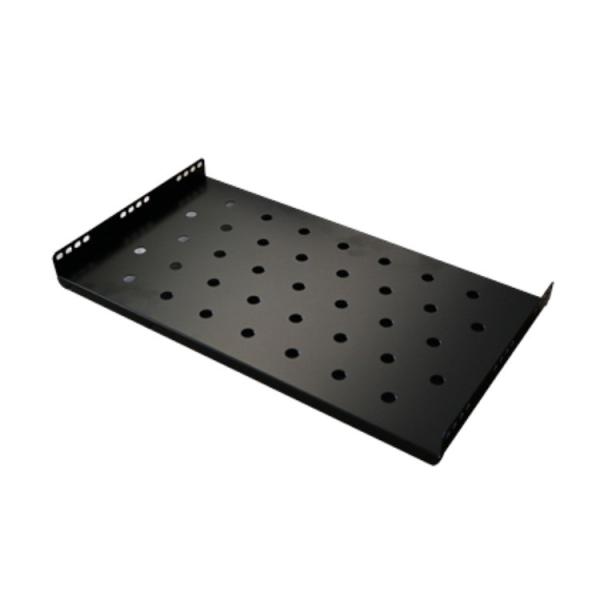 Thickness 1.2 Black 2U SHELF 19 inch Server Rack Fixed Shelf with Mount Ears Vented Tray