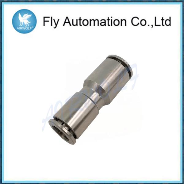 6580 Nickel Plated Brass Pneumatic Tube Fittings Nbr O Ring Connector