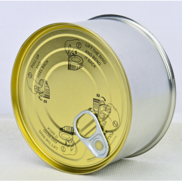 Empty Metal 502#401#Round Tin Can for Ketchup Packing With Easy Ring Lids Body Welding Milk Powder Soybean Packing Jars