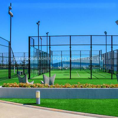 Complete Padel Court Solution Fencing Aluminum Frames Tempered Glass LED Lighting & Professional Turf One-Stop Purchase