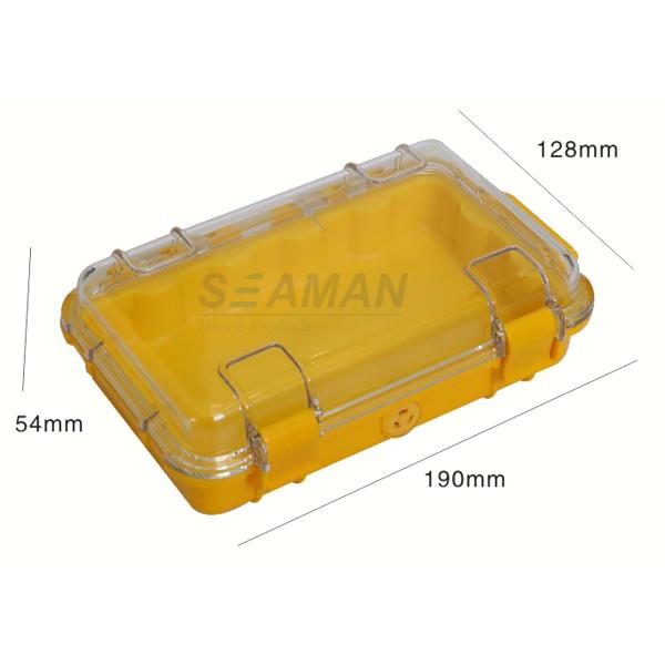 Small Waterproof Protective Hard Case with silicone pad For  Camping, Fishing,Traveling, Water Sports