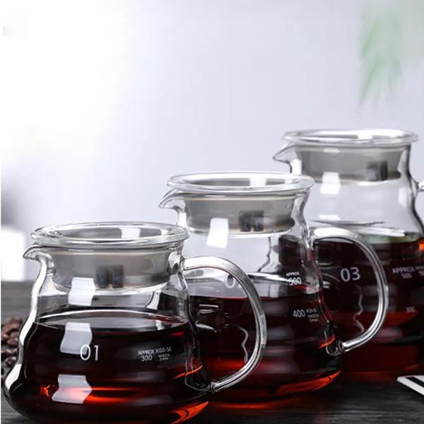 Handmade Essential Barista Tools Borosilicate Glass Coffee Maker With Glass Funnel Filter