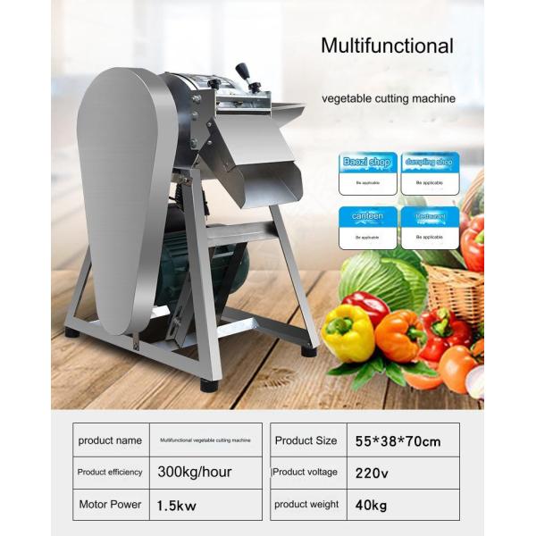Commercial Vegetable Dicer with 300KG/H Capacity and 1-10mm Thickness Adjustment