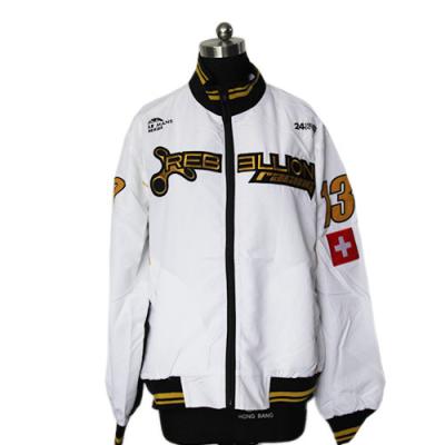100% Polyester Tasslon Warm Windbreaker Jacket With Digital Printing Logo